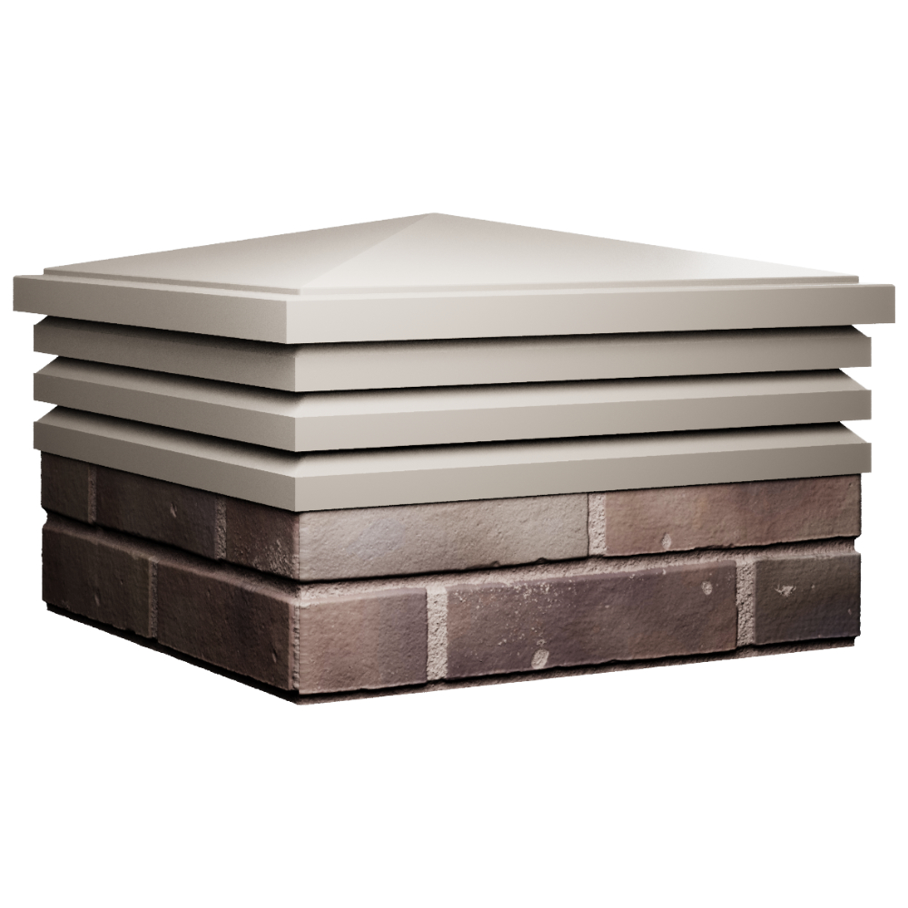 Колпак Zking Бона ХайТек Бежевый на столб 2х2 кирпича (513х513мм) в Северске фото