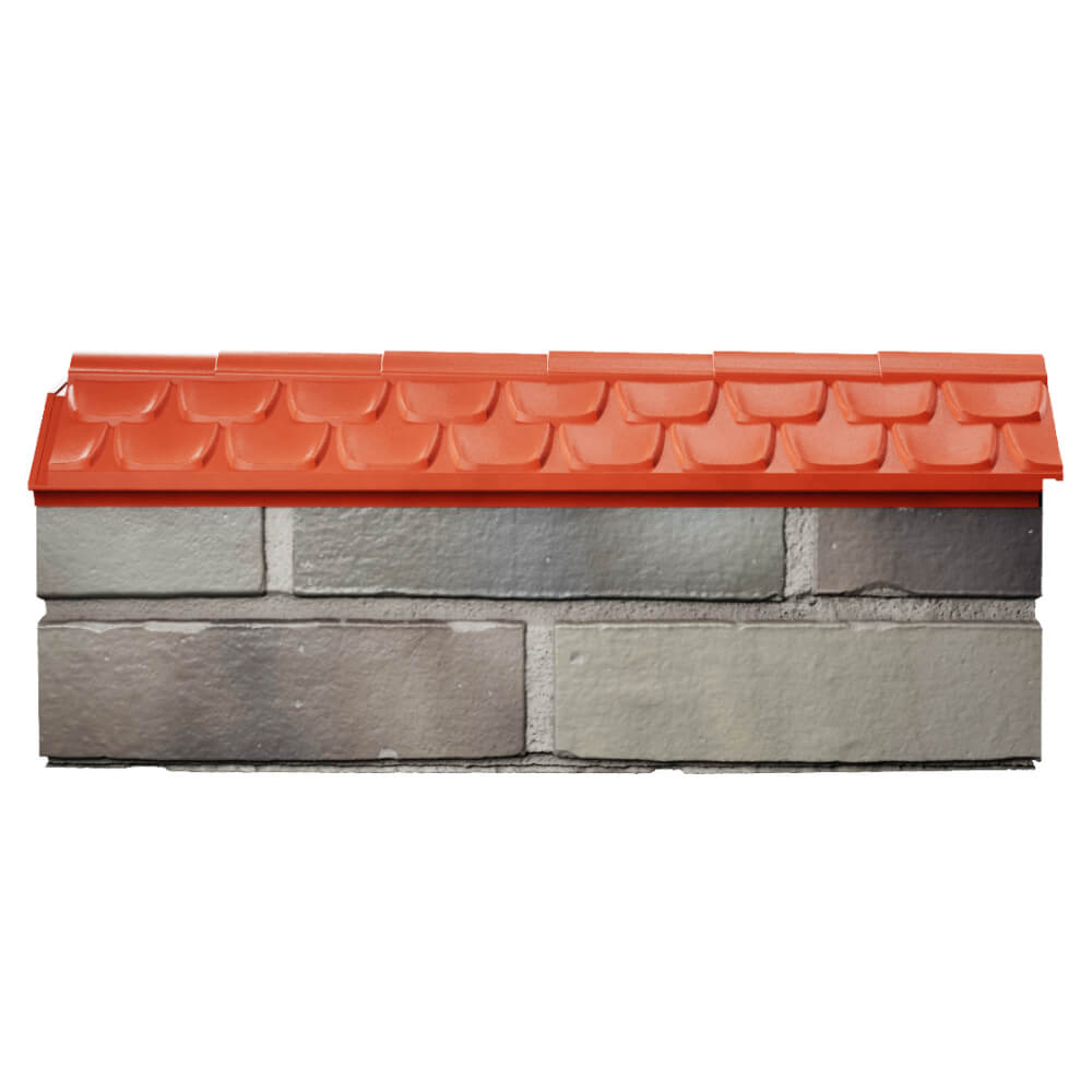Парапет Zking Эльбрус Красный с посадкой на 0.5 кирпича (130мм) в Северске фото