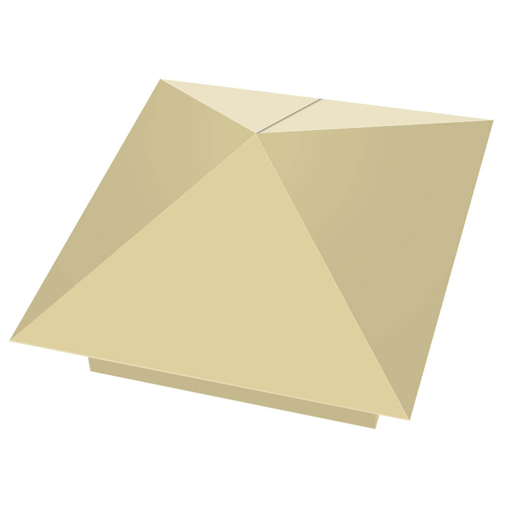 Колпак металлический 400х400мм RAL1014 Бежевый заборный Северск фото