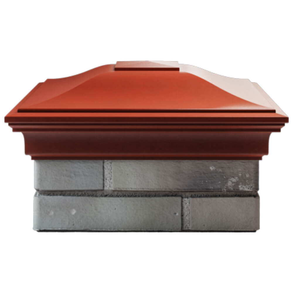 Колпак Zking Монблан Красный на столб 1.5х1.5 кирпича (385х385мм) Северск фото