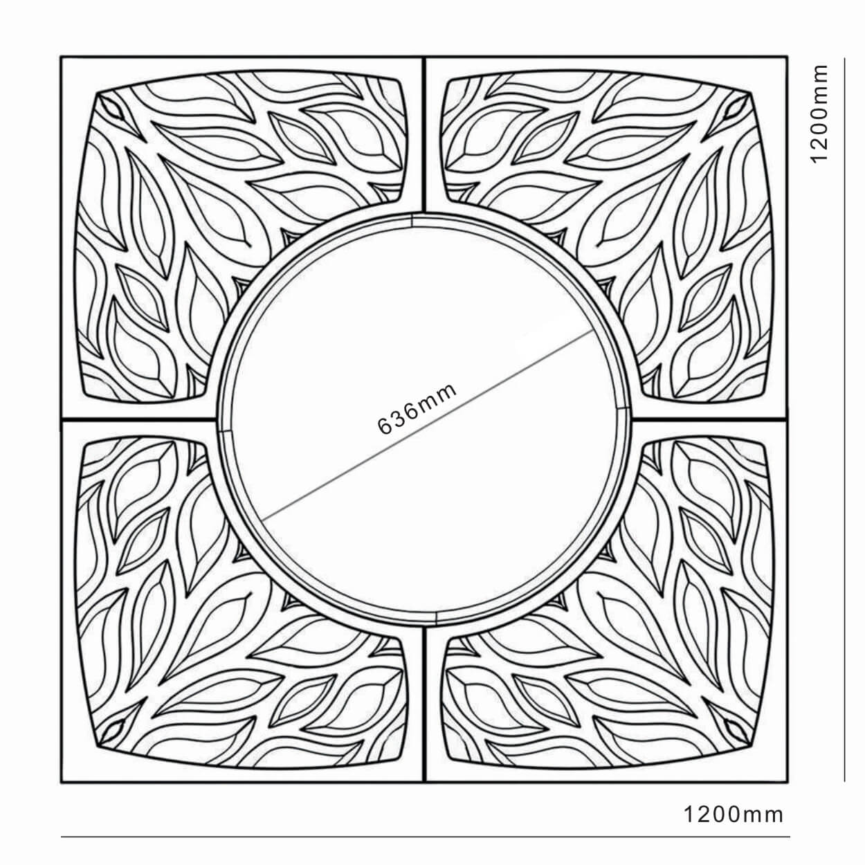 Приствольная решетка для дерева ZKING CRUST 1.2х1.2м Черная в Северске фото
