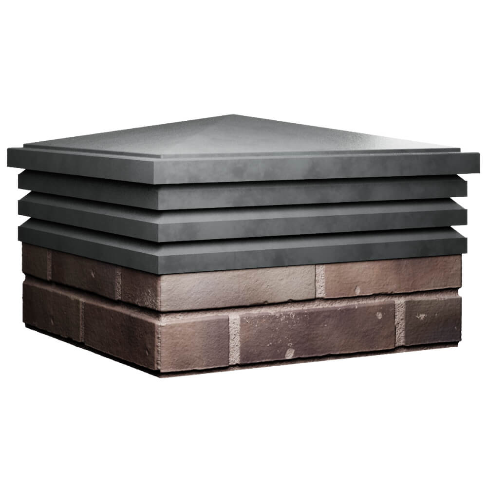 Колпак Zking Бона ХайТек Серый на столб 2х2 кирпича (513х513мм) в Северске фото