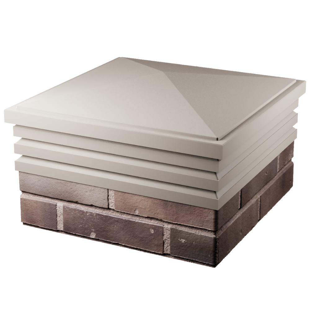 Колпак Zking Бона ХайТек Бежевый на столб 2х2 кирпича (513х513мм) в Северске фото