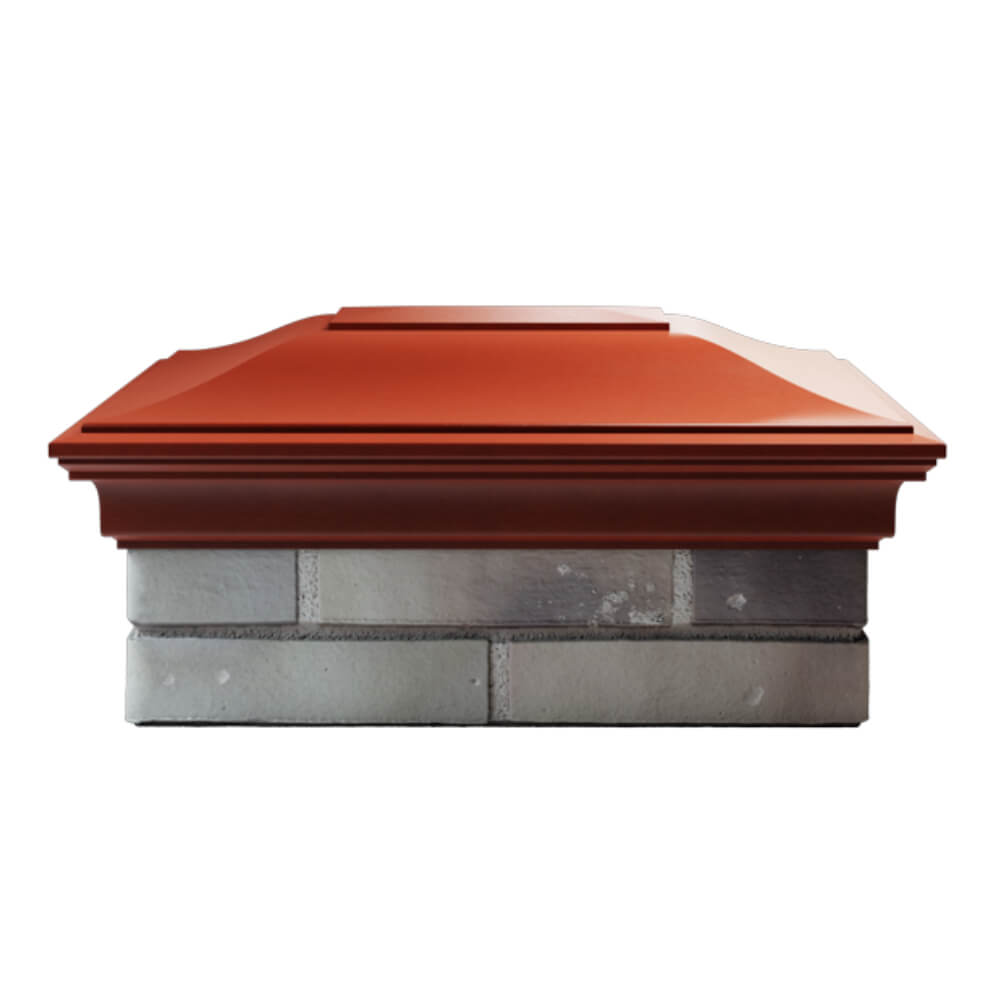 Колпак Zking Монблан Красный на столб 2х1.5 кирпича (515х385мм) в Северске фото