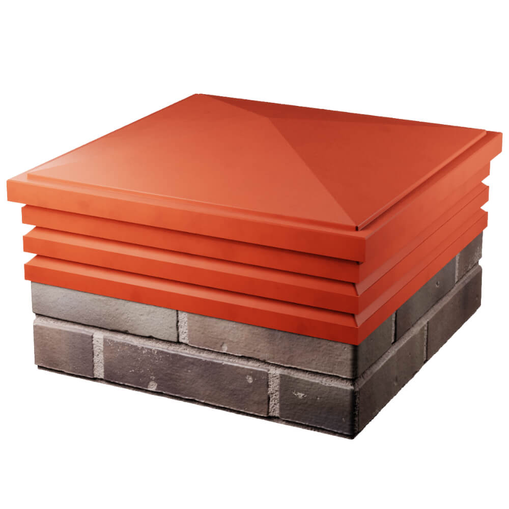 Колпак Zking Бона ХайТек Красный на столб 2х2 кирпича (513х513мм) в Северске фото