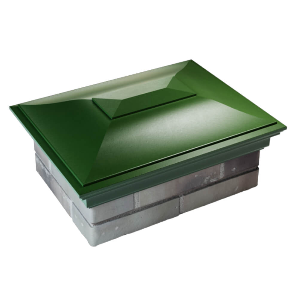 Колпак Zking Монблан Зеленый на столб 2х1.5 кирпича (515х385мм) Северск фото