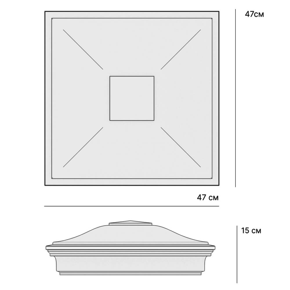 Колпак Zking Монблан Коричневый на столб 1.5х1.5 кирпича (385х385мм) в Северске фото