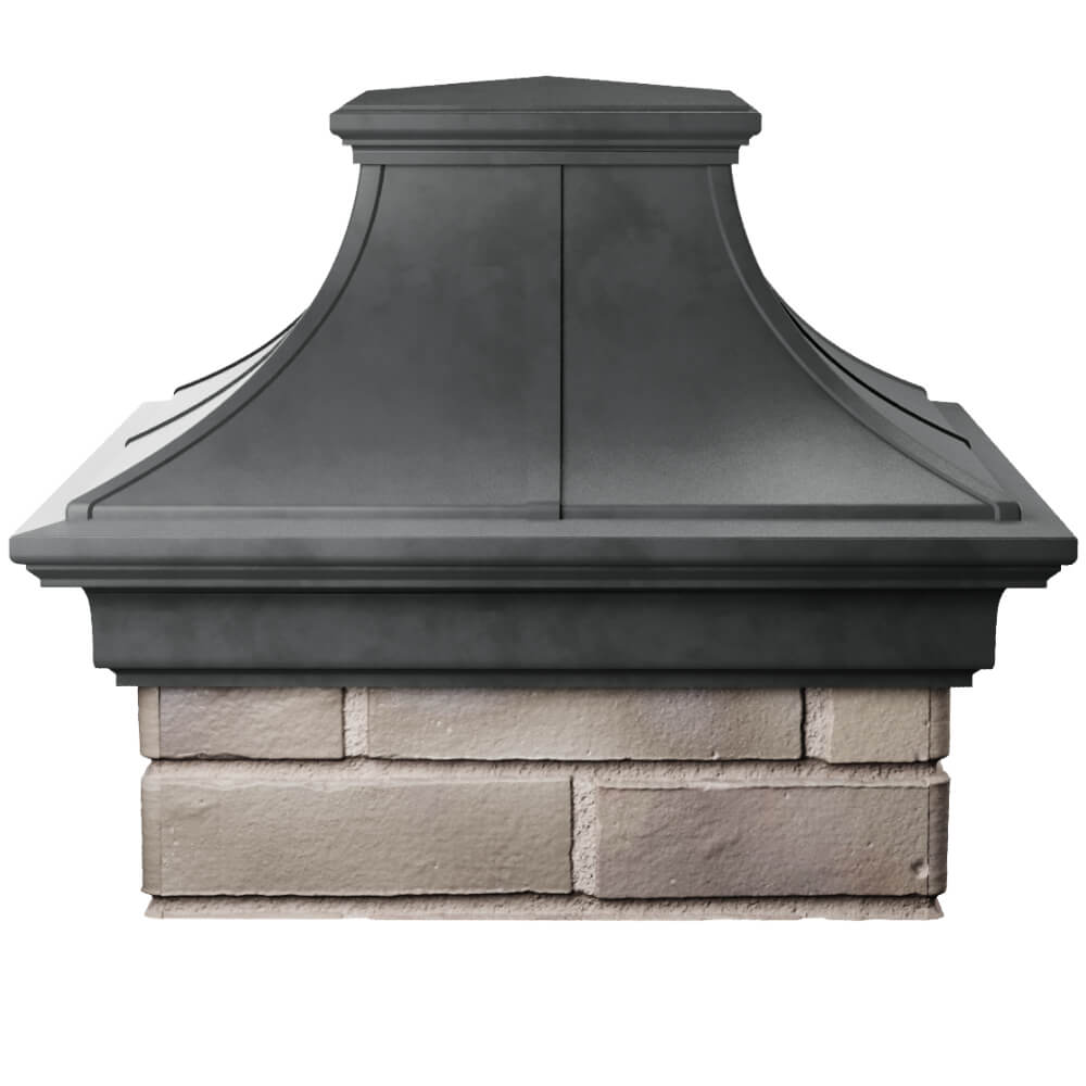 Колпак Zking Монблан Премиум Серый на столб 1.5х1.5 кирпича (385х385мм) Северск фото