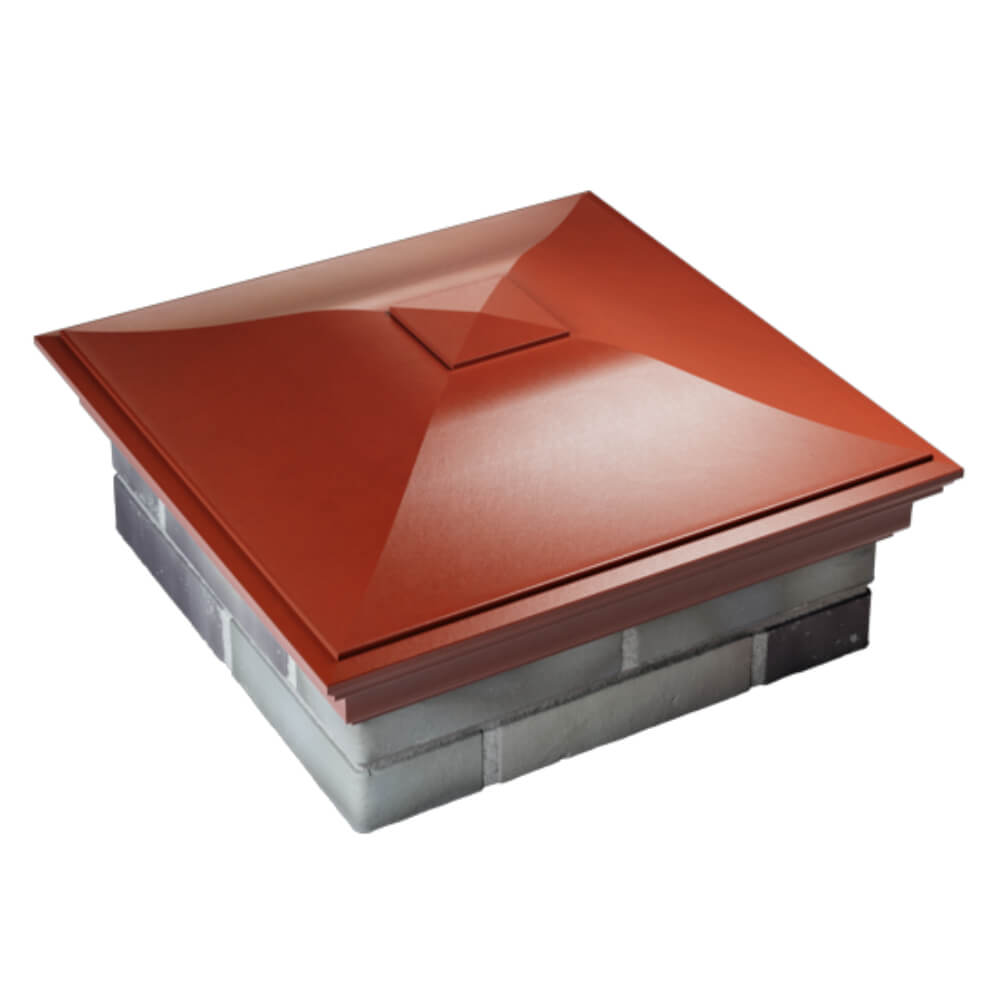 Колпак Zking Монблан Красный на столб 2х2 кирпича (515х515мм) Северск фото