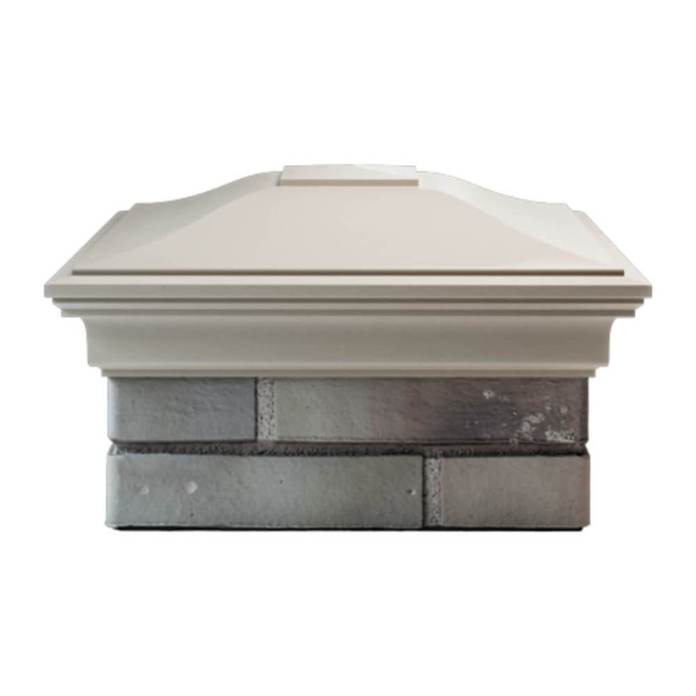 Колпак Zking Монблан Бежевый на столб 1.5х1.5 еврокирпича 0.7НФ (355х355мм) Северск фото