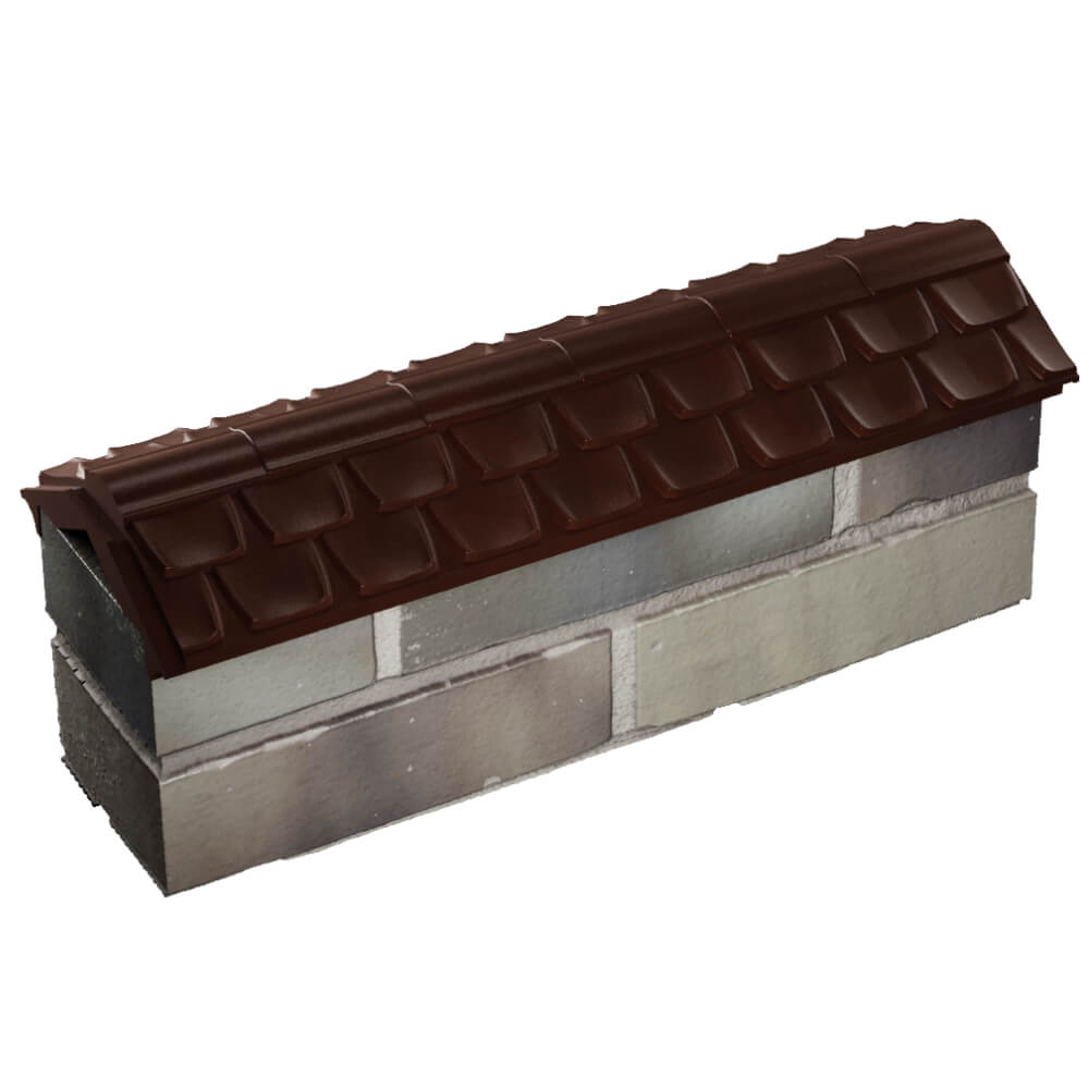 Парапет Zking Эльбрус Коричневый с посадкой на 0.5 кирпича (130мм) в Северске фото