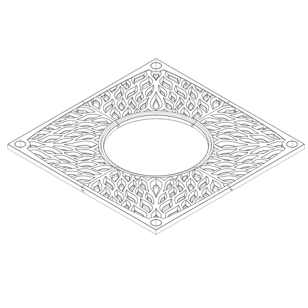 Приствольная решетка для дерева ZKING CRUST 2х2м Черная в Северске фото