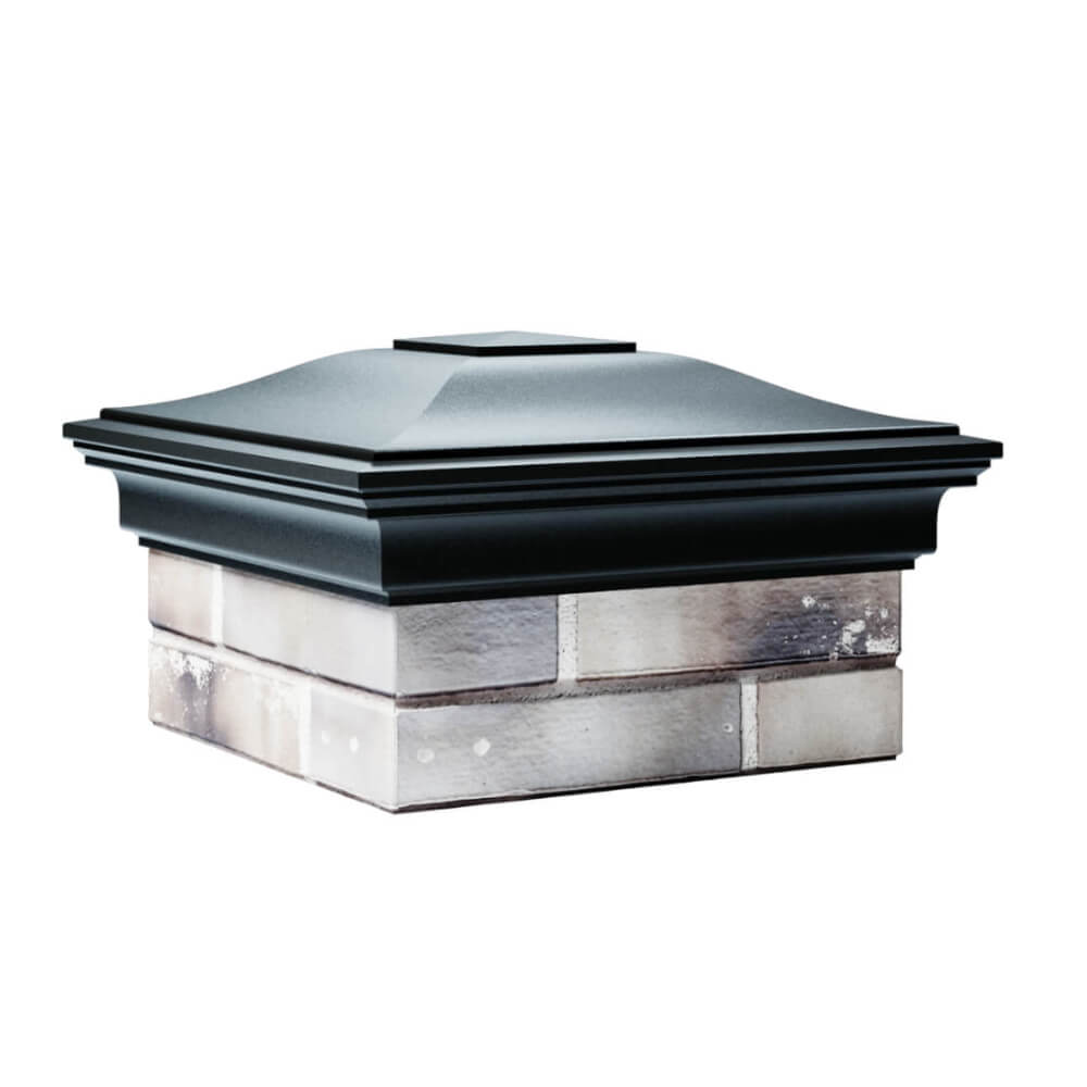 Колпак Zking Монблан Черный на столб 1.5х1.5 еврокирпича 0.7НФ (355х355мм) в Северске фото