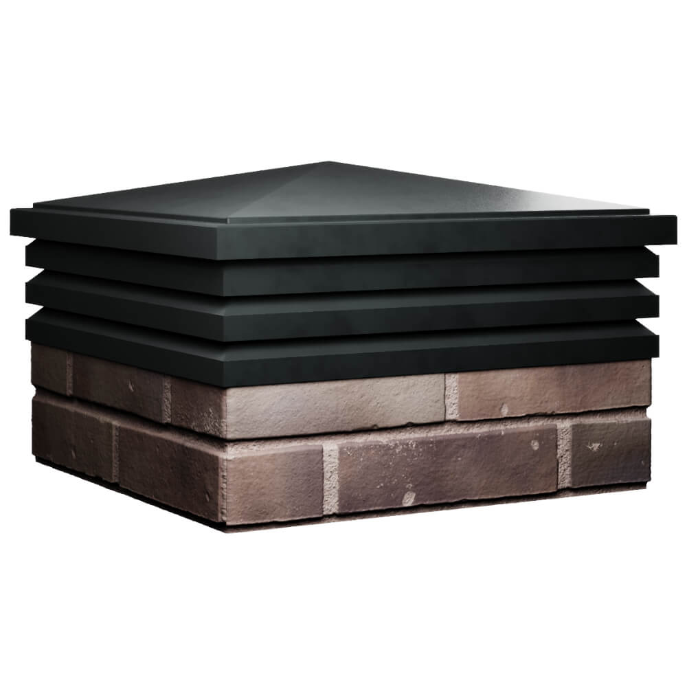 Колпак Zking Бона ХайТек Черный на столб 2х2 кирпича (513х513мм) в Северске фото