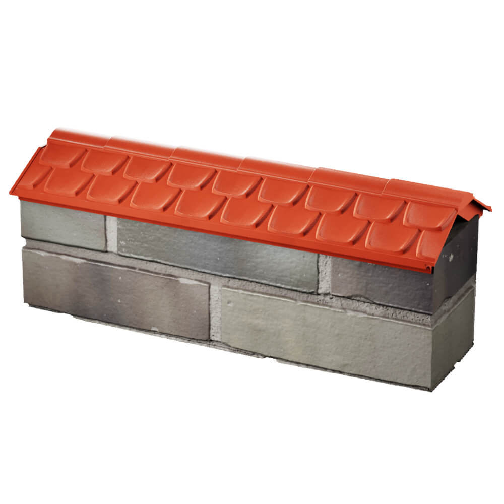 Парапет Zking Эльбрус Красный с посадкой на 0.5 кирпича (130мм) в Северске фото