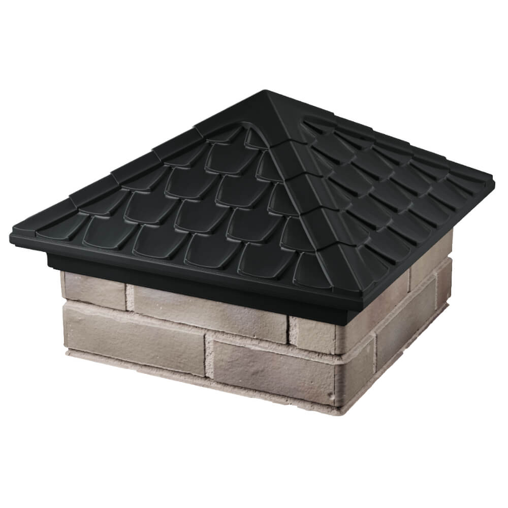 Колпак Zking Эльбрус Черный на столб 1.5х1.5 кирпича (385х385мм) в Северске фото