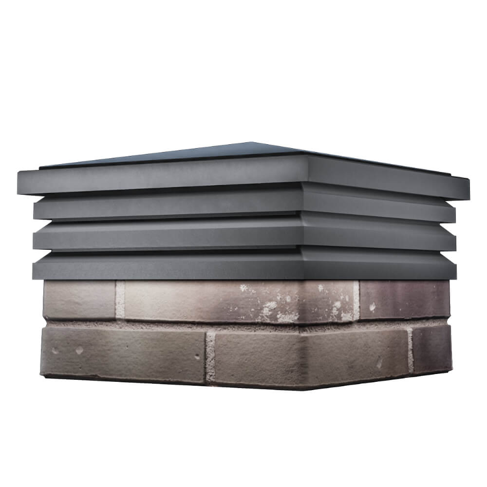 Колпак Zking Бона ХайТек Серый на столб 1.5х1.5 кирпича (385х385мм) в Северске фото