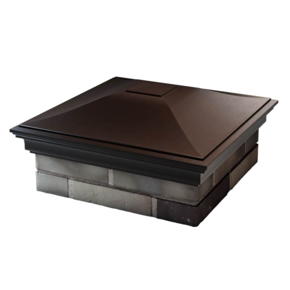 Колпак Zking Монблан Коричневый на столб 2х2 кирпича (515х515мм) в Северске фото