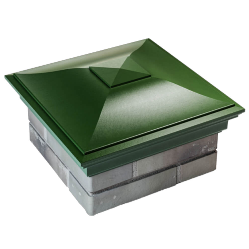 Колпак Zking Монблан Зеленый на столб 1.5х1.5 кирпича (385х385мм) в Северске фото