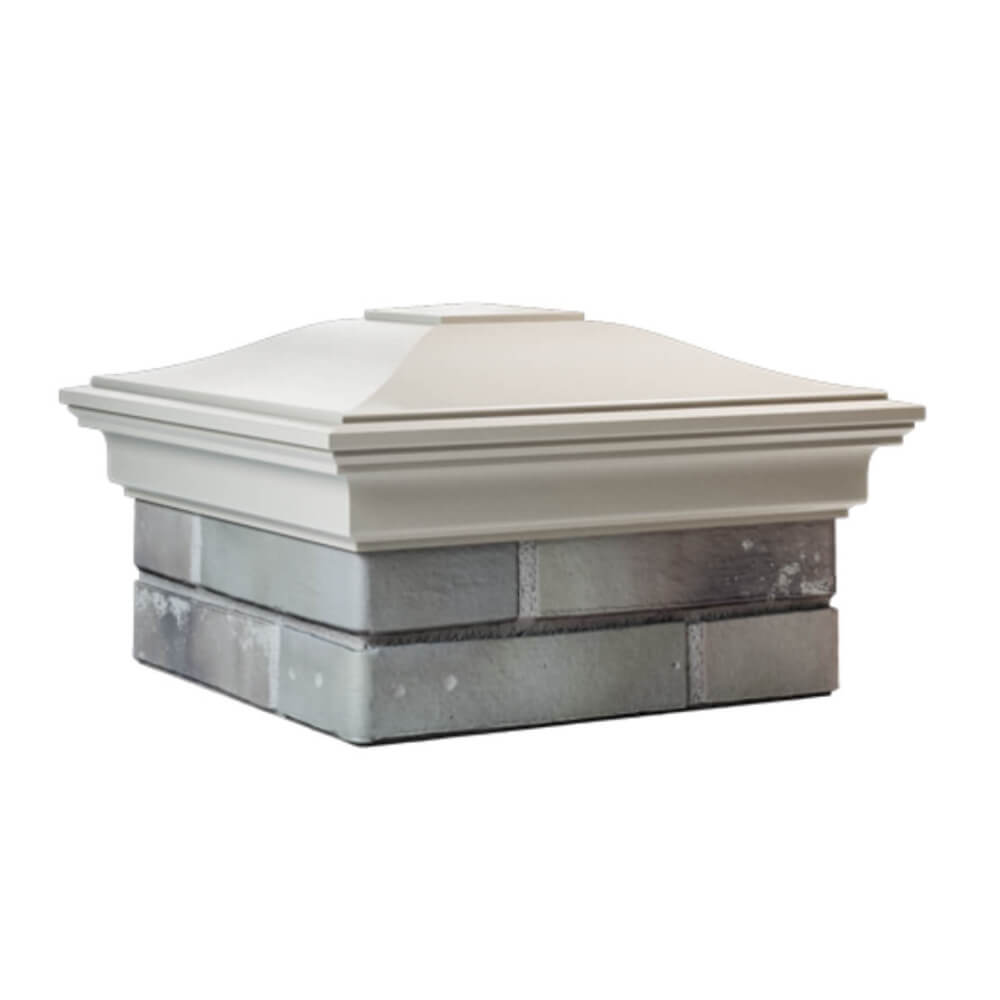 Колпак Zking Монблан Бежевый на столб 1.5х1.5 еврокирпича 0.7НФ (355х355мм) в Северске фото