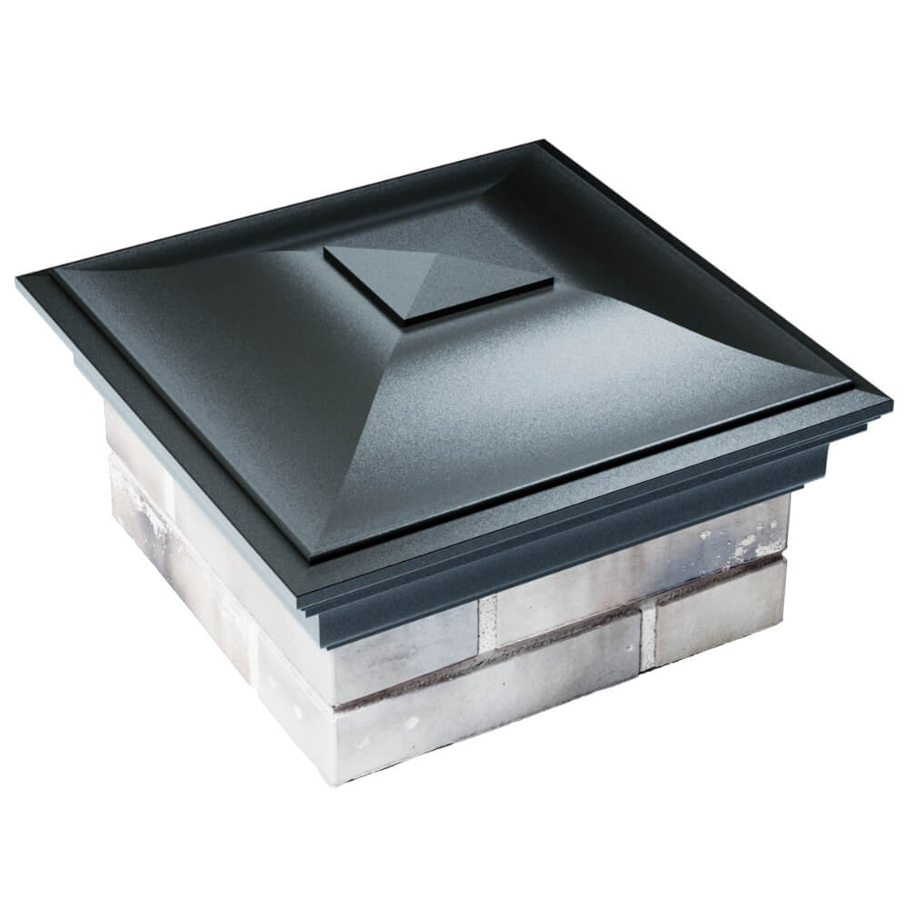 Колпак Zking Монблан Черный на столб 1.5х1.5 кирпича (385х385мм) в Северске фото