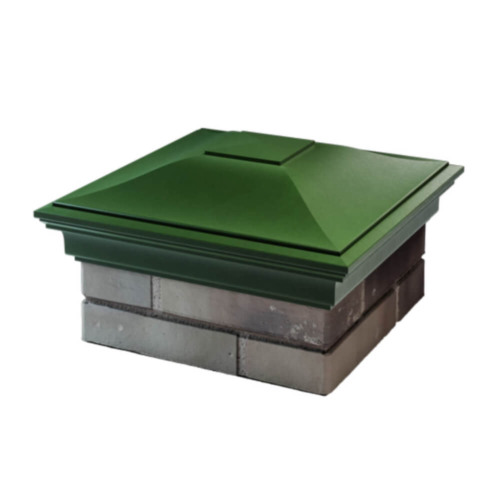 Колпак Zking Монблан Зеленый на столб 1.5х1.5 еврокирпича 0.7НФ (355х355мм) в Северске фото