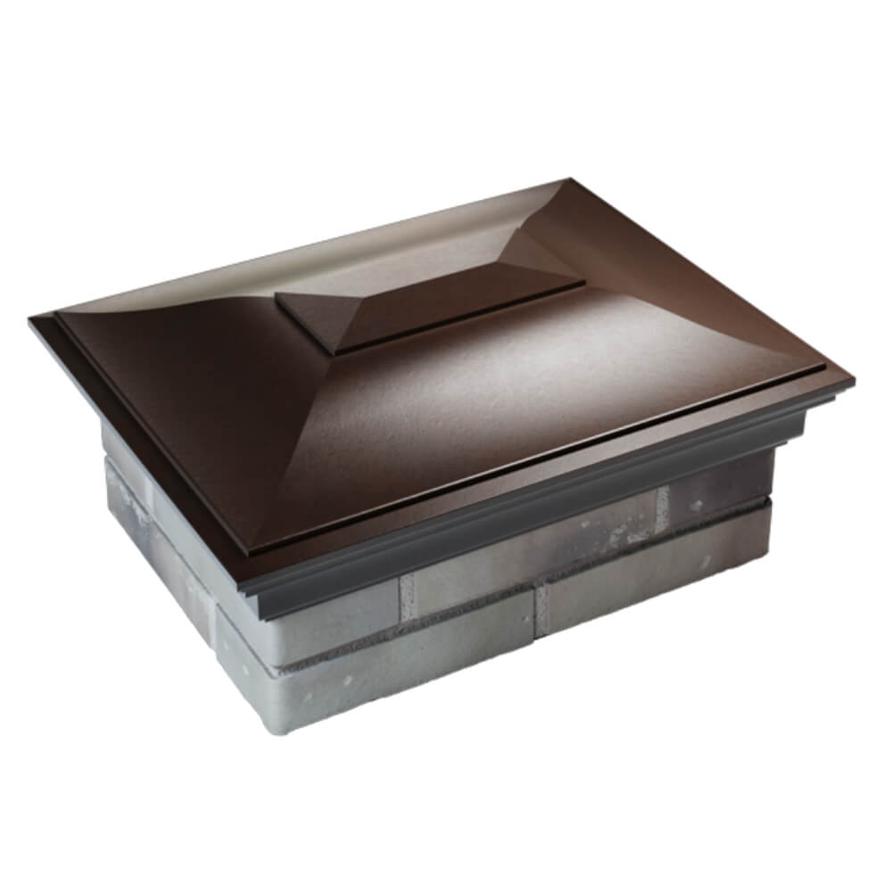 Колпак Zking Монблан Коричневый на столб 2х1.5 кирпича (515х385мм) Северск фото