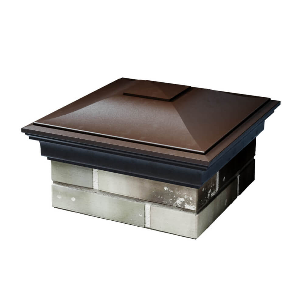 Колпак Zking Монблан Коричневый на столб 1.5х1.5 еврокирпича 0.7НФ (355х355мм) в Северске фото