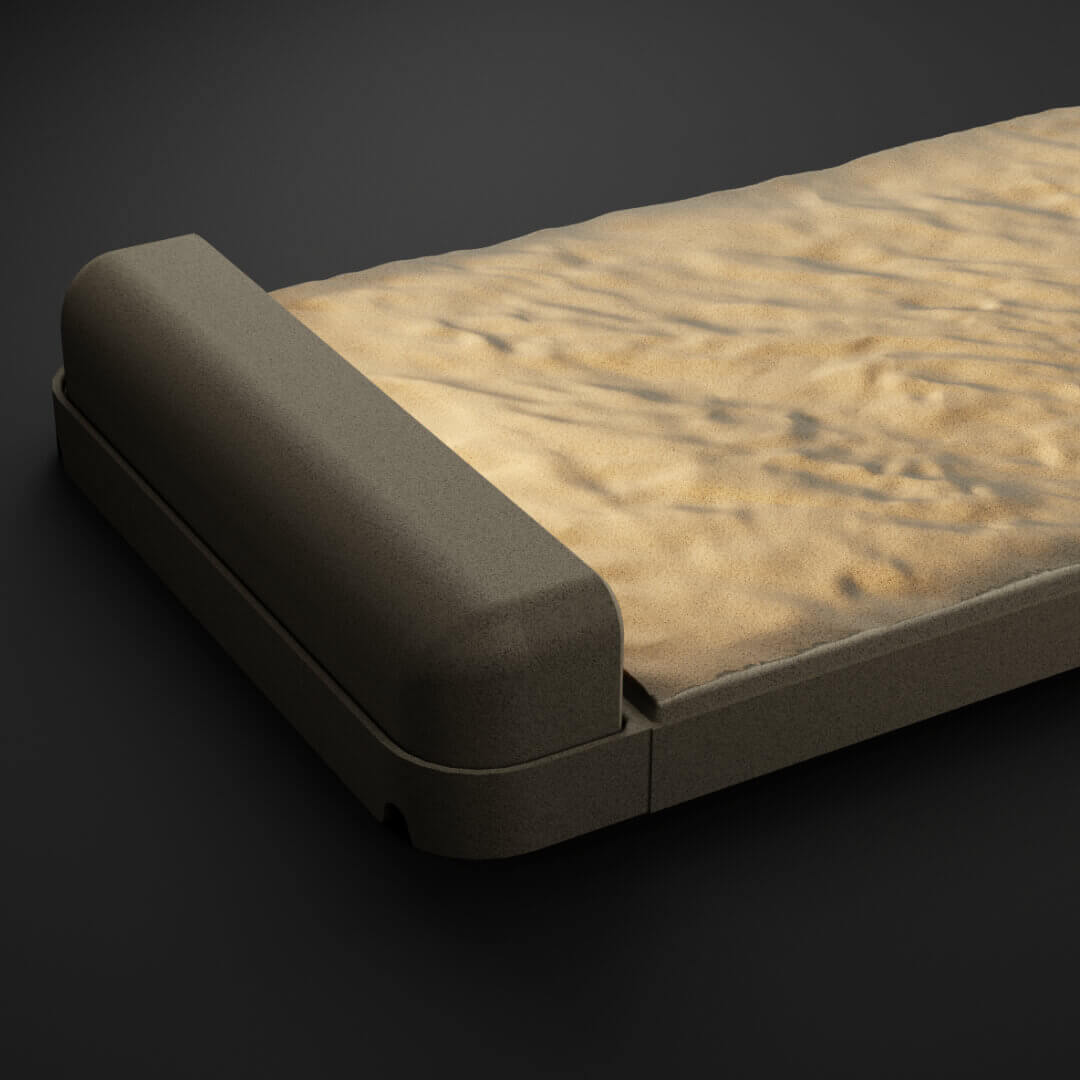 LED Светильник для шаговой плиты STONE Светлая Галька 330х75х98мм в Северске фото