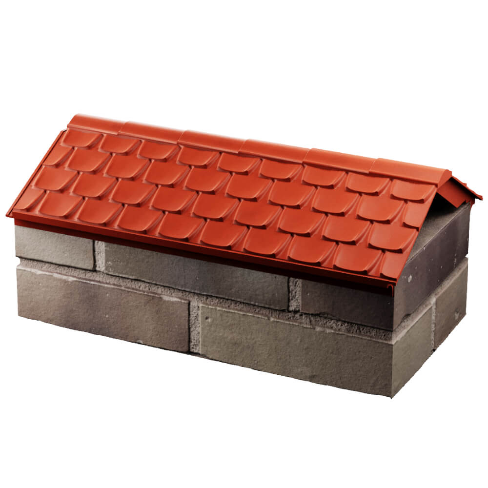 Парапет Zking Эльбрус Красный с посадкой на 1 кирпич (255мм) в Северске фото