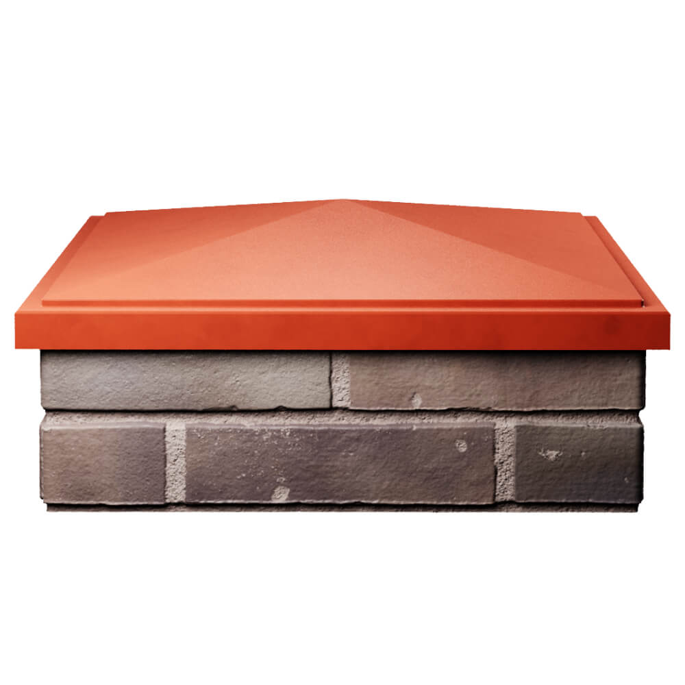 Колпак Zking БонаМоно Красный на столб 2х2 кирпича (515х515, 530х530мм) Северск фото