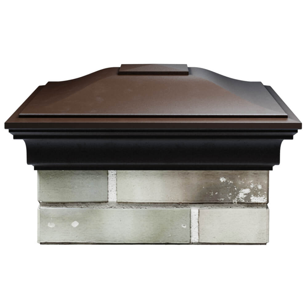 Колпак Zking Монблан Коричневый на столб 1.5х1.5 кирпича (385х385мм) Северск фото