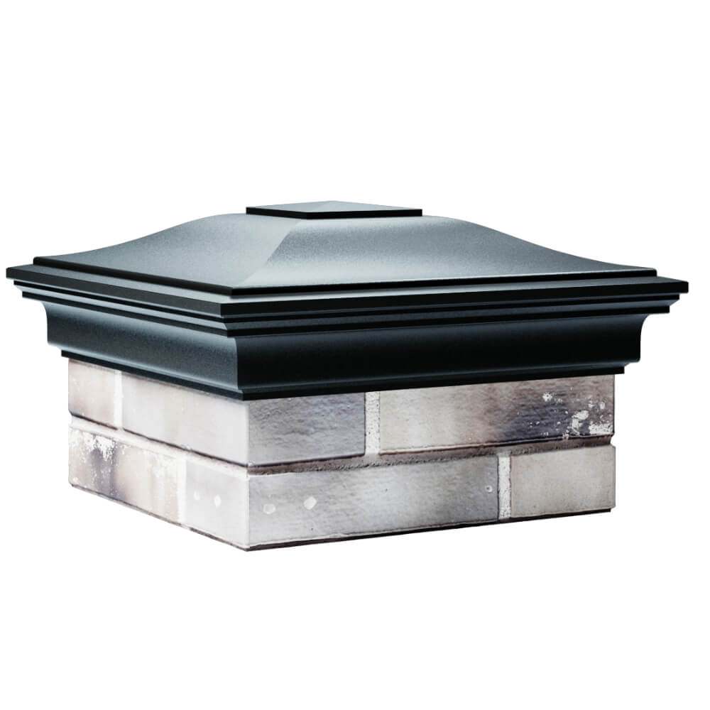 Колпак Zking Монблан Черный на столб 1.5х1.5 кирпича (385х385мм) в Северске фото