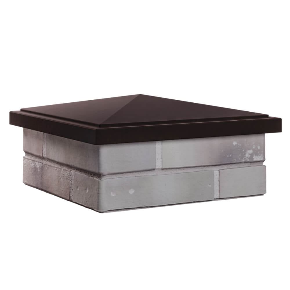 Колпак Zking БонаМоно Коричневый на столб 1.5х1.5 кирпича (385х385, 400х400мм) в Северске фото