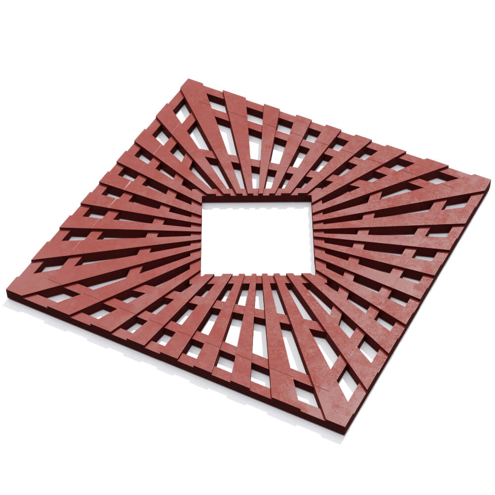 Приствольная решетка для дерева ZKING ATMOSPHERE 1.2х1.2м Красная в Северске фото