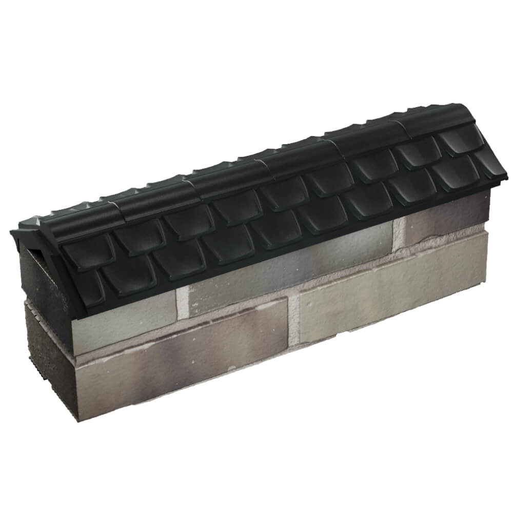 Парапет Zking Эльбрус Черный с посадкой на 0.5 кирпича (130мм) в Северске фото