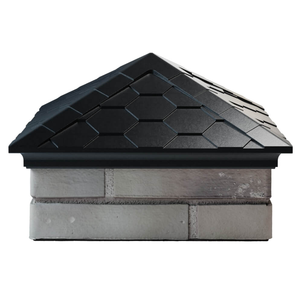 Колпак Zking Эверест Черный на столб 1.5х1.5 кирпича (390х390мм) Северск фото