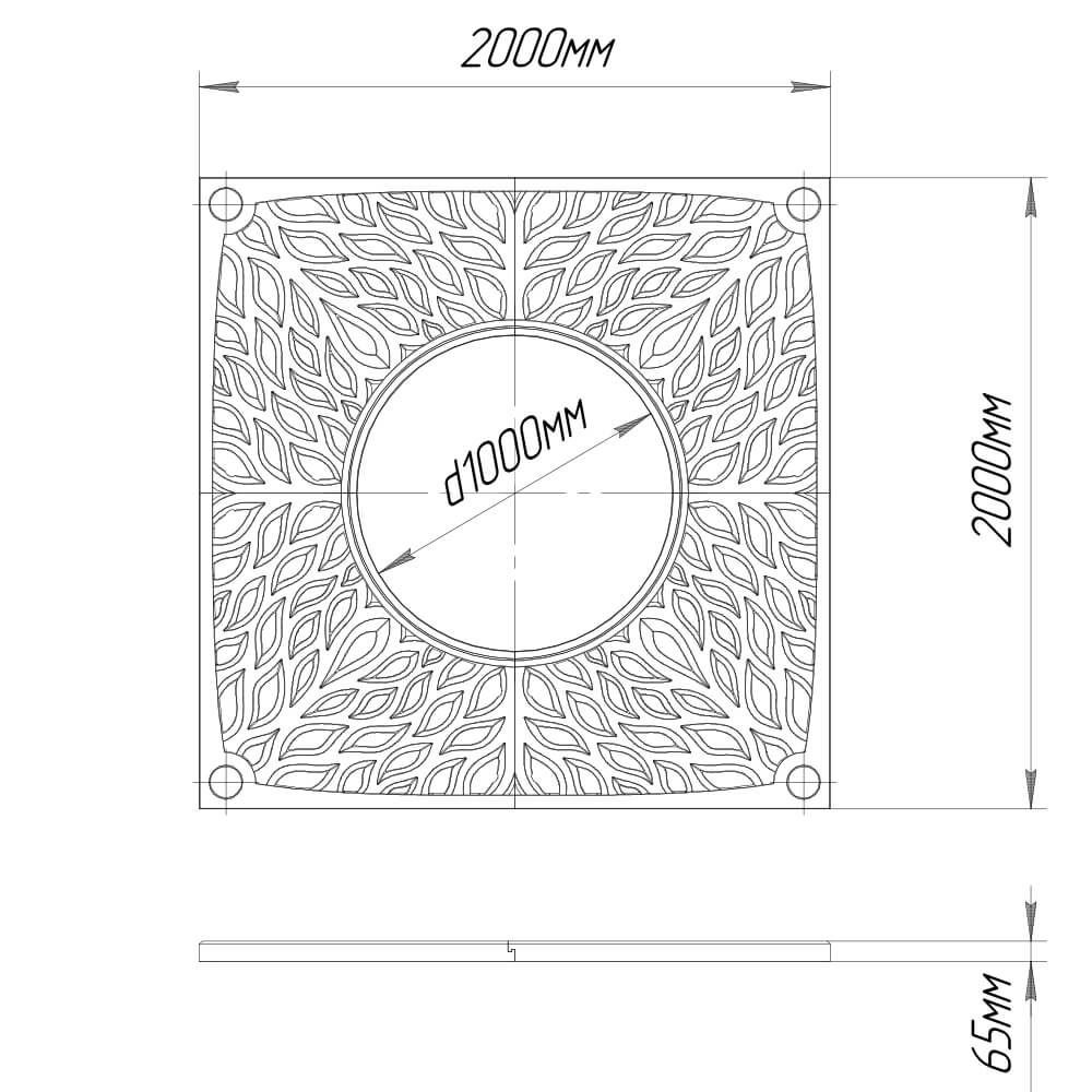 Приствольная решетка для дерева ZKING CRUST 2х2м Черная в Северске фото