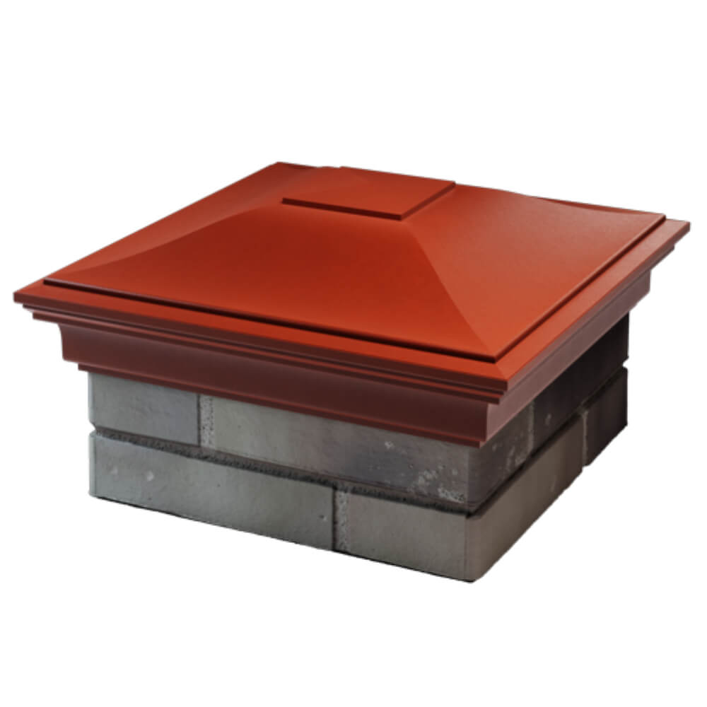 Колпак Zking Монблан Красный на столб 1.5х1.5 кирпича (385х385мм) в Северске фото