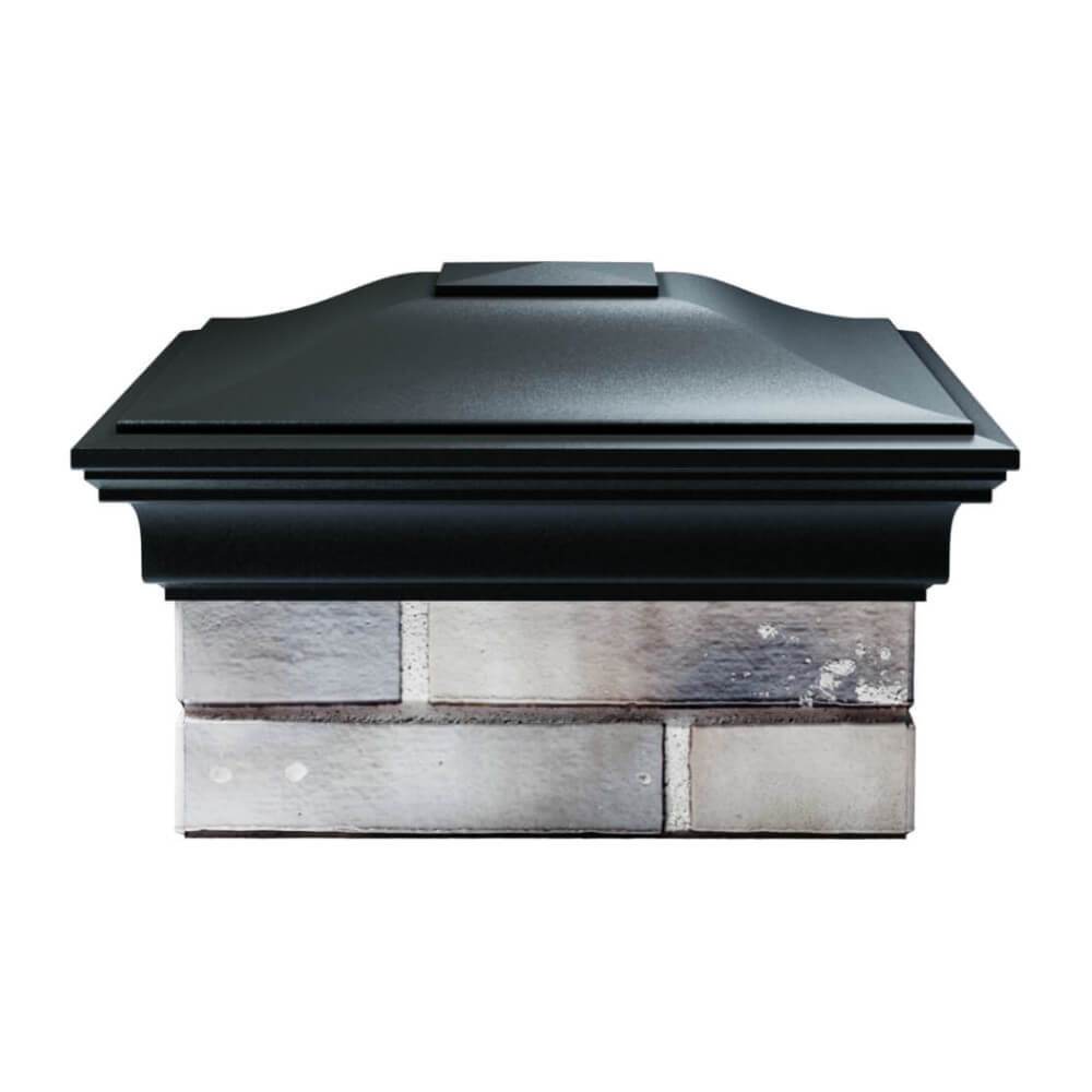 Колпак Zking Монблан Черный на столб 1.5х1.5 еврокирпича 0.7НФ (355х355мм) Северск фото