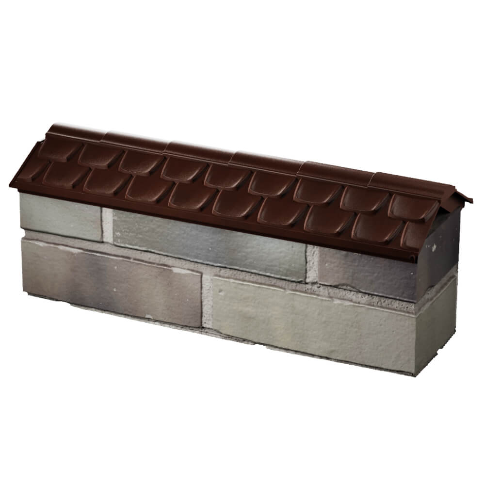 Парапет Zking Эльбрус Коричневый с посадкой на 0.5 кирпича (130мм) в Северске фото