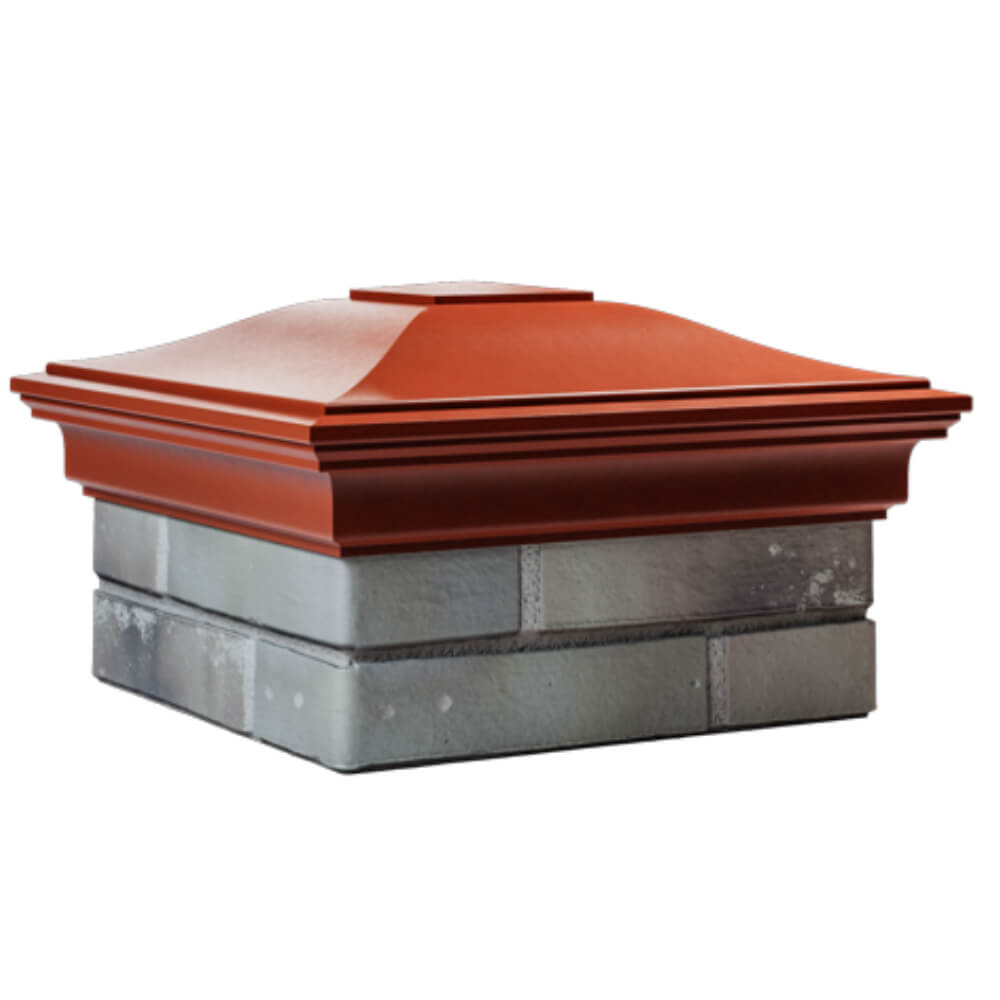 Колпак Zking Монблан Красный на столб 1.5х1.5 кирпича (385х385мм) в Северске фото