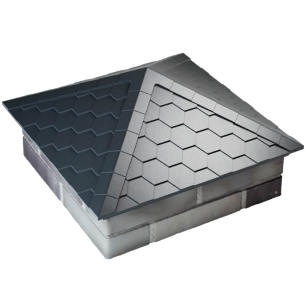 Колпак Zking Эверест Серый на столб 2х2 кирпича (535х535мм) Северск фото