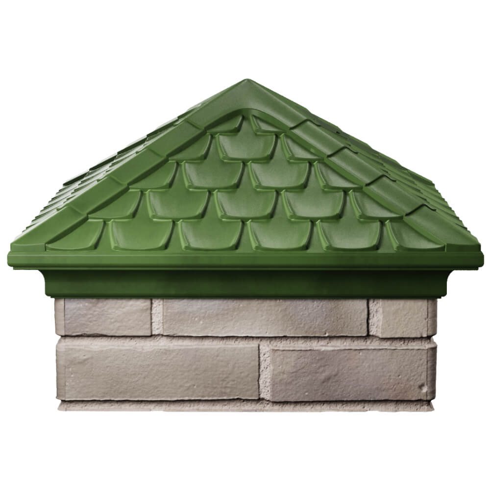 Колпак Zking Эльбрус Зеленый на столб 1.5х1.5 кирпича (385х385мм) Северск фото