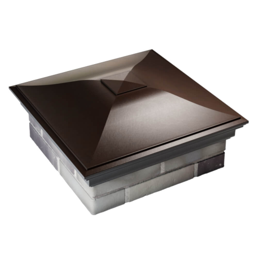 Колпак Zking Монблан Коричневый на столб 2х2 кирпича (515х515мм) Северск фото