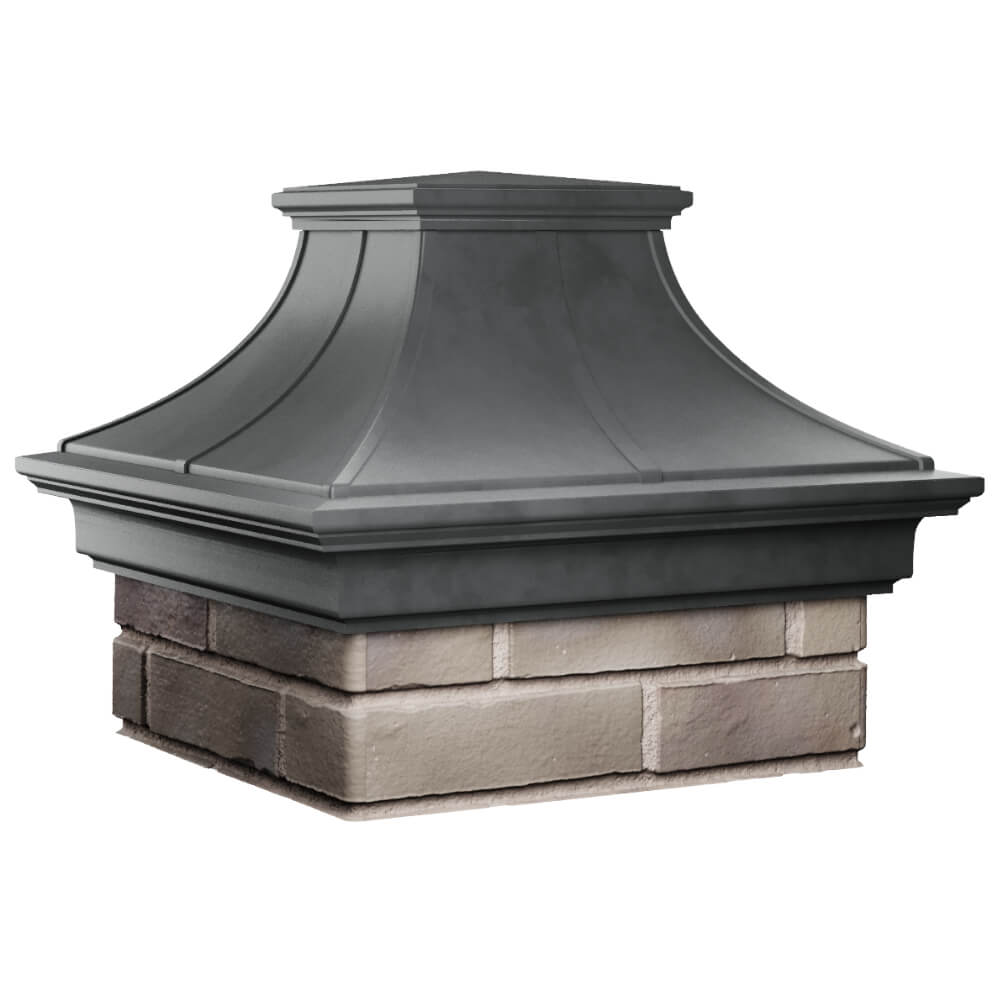 Колпак Zking Монблан Премиум Серый на столб 1.5х1.5 кирпича (385х385мм) в Северске фото