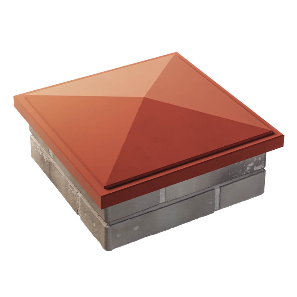 Колпак Zking БонаМоно Красный на столб 1.5х1.5 кирпича (385х385, 400х400мм) в Северске фото