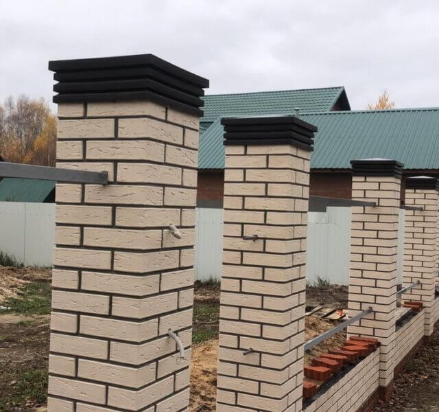 Колпак Zking Бона ХайТек Коричневый на столб 1.5х1.5 кирпича (385х385мм) в Северске фото