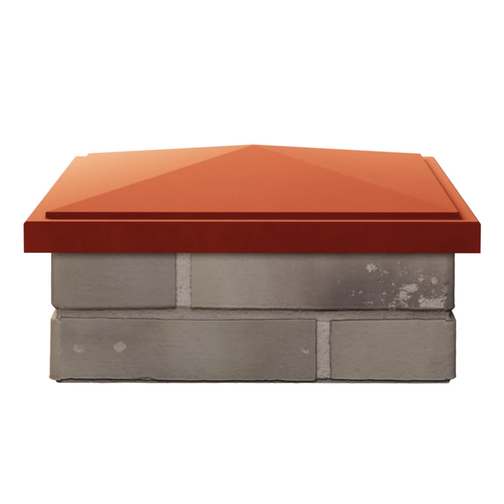 Колпак Zking БонаМоно Красный на столб 1.5х1.5 кирпича (385х385, 400х400мм) Северск фото