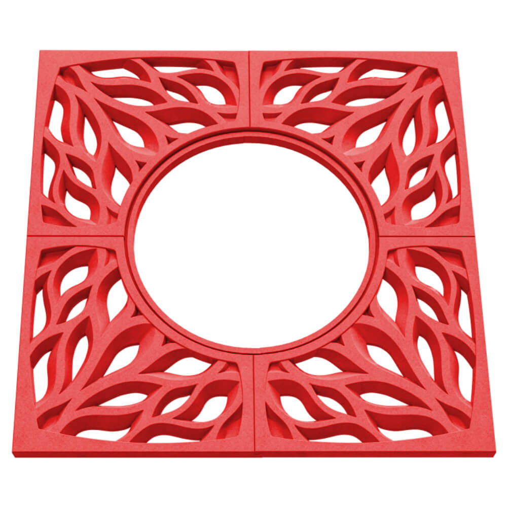 Приствольная решетка для дерева ZKING CRUST 1.2х1.2м Красная в Северске фото